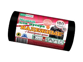 Мешки для мусора 180 л, ароматизированные, черные, в рулоне 25 шт., ПВД, 35 мкм, 1100х930 мм, НАДЕЖНЫЕ, 1802550 в Подольске