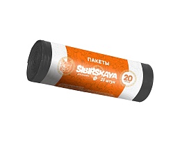 Мешки для мусора 20 л, черные, в рулоне 25 шт., ПНД, 6 мкм, 420х450 мм, SIBIRSKAYA, 101-001 S в Подольске