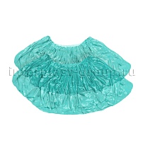 Бахилы бирюзовые 2000 шт (1000 пар), 16 мкм, однослойные, с одной резинкой, Эконом в Подольске