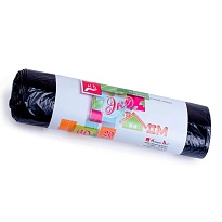 Мешки для мусора 60 л, черные, в рулоне 20 шт., ПНД, 7 мкм, 700х600 мм, Концепция Быта ЭкоДом, 601349 в Подольске