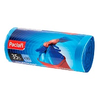 Мешки для мусора 35 л, с ушками, синие, в рулоне 30 шт., ПНД, 10,5 мкм, 640х500 мм, PACLAN Multitop, 600819 в Подольске